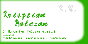 krisztian molcsan business card