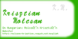 krisztian molcsan business card